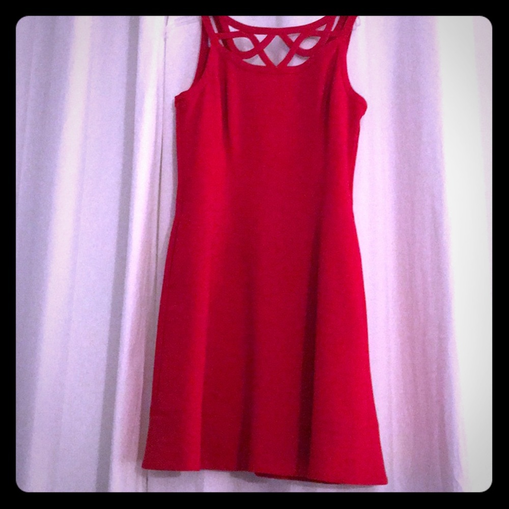 WHBM Red Dress with Pockets!!